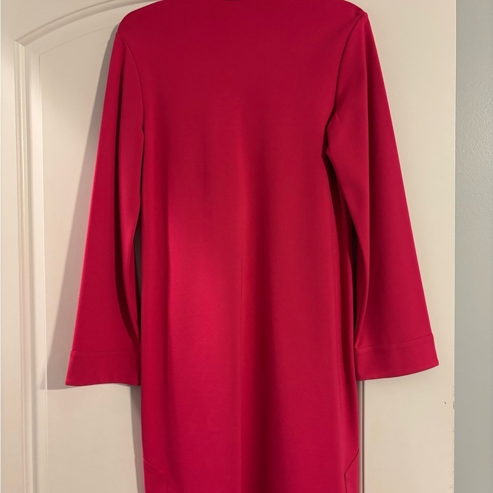 NWT Jude Connally Kate Sz S Ponte Sapphire Pink Ponte Dress Bracelet Sleeve - Picture 5 of 7